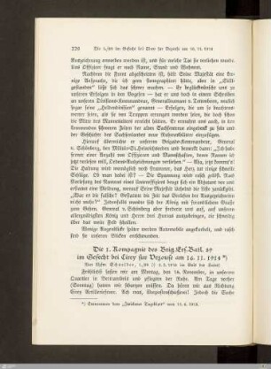 Die I. Kompagnie des Brig.Ers.Batl. 89 im Gefecht bei Cirey sur Vezouse