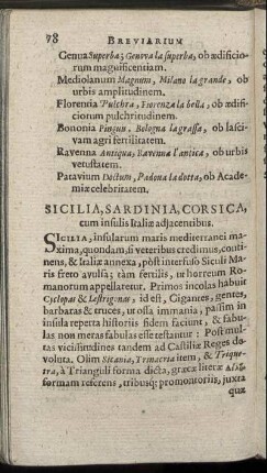 Sicilia, Sardinia, Corsica