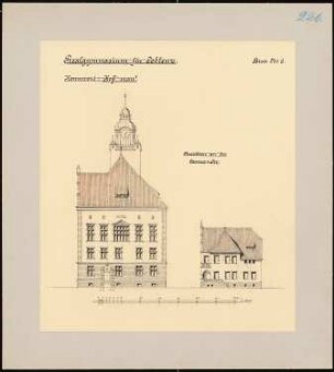 Realgymnasium, Koblenz: Seitenansicht 1:200