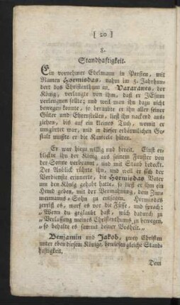 8. Standhaftigkeit.