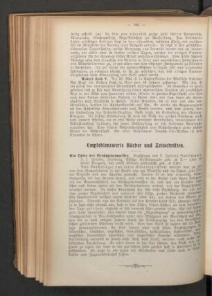 Empfehlenswerte Bücher und Zeitschriften