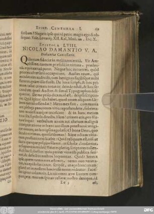 Epistola LVIII. Nicolao Damantio V. A. Brabantiae Cancellario.