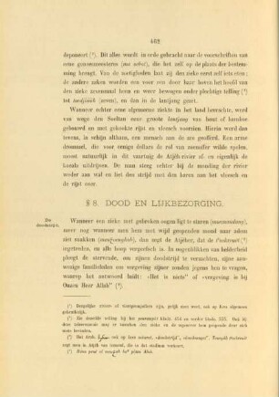 § 8. Dood en lijkbezorging