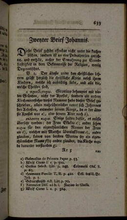 Zweyter Brief Johannis.