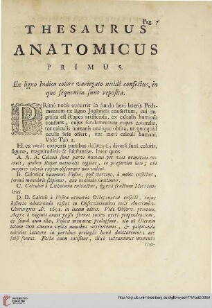 Thesaurus anatomicus primus