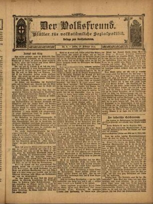 Ausgabe vom Sonntag, den 19. Februar 1911.