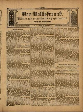 Ausgabe vom Sonntag, den 19. Februar 1911.