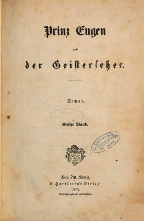 Prinz Eugen und der Geisterseher : Roman, 1