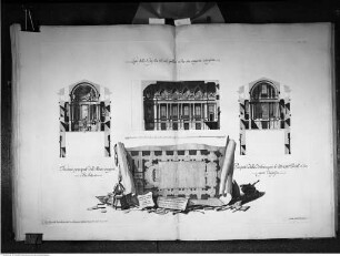 Dichiarazione dei disegni del Reale Palazzo di Caserta ..., Tav. XII: Schnitte und Grundriss der Kapelle