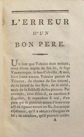 L' Erreur D'Un Bon Père