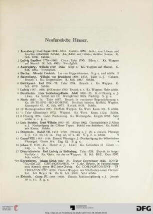 Neufürstliche Häuser (Nr. 1-506)