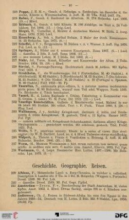 Geschichte. Geographie. Reisen (Nr. 239-837)