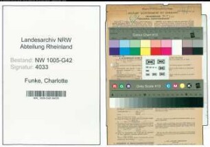 Entnazifizierung Charlotte Funke , geb. 17.12.1910 (Verw.Angestellte)