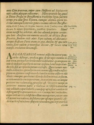 IV. De Abderitarum Nummo, eiusque inscriptione ac typis