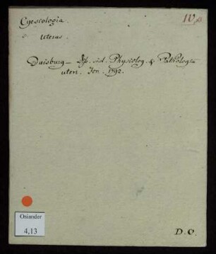 Dissertatio Inauguralis Medica Sistens Physiologiam Et Pathologiam Uteri : Quam Rectore Academiae ... Consensu Gratiosi Medicorum Ordinis Pro Gradu Doctoris Summisque Honoribus Ac Privilegiis In Medicina Et Chirurgia Rite Consequendis A. D. XIX. Martii MDCCLXXXXII. Publice Defendet Auctor Christianus Georgius Ludovicus Gottlieb Duisburg Schauenburgo-Lippiacus.