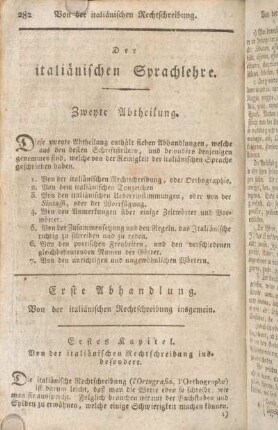 Erste Abhandlung. Von der italiänischen Rechtschreibung insgemein.