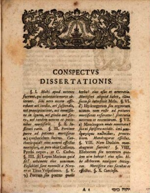 Dissertatio Secvnda De Potionibvs Mortiferis