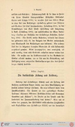 Erstes Kapitel: Die kurfürstliche Festung und Residenz