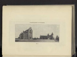 Verwaltungsgebäude und Haupteingang.