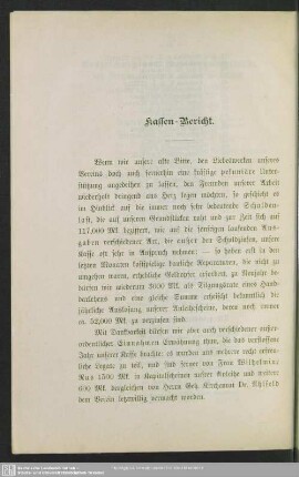 Kassen-Bericht