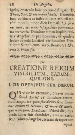 De creatione rerum visibilium, earumque fine.