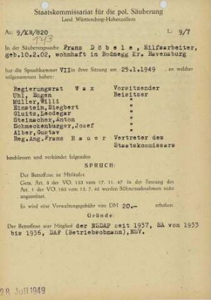 Döbele, Franz