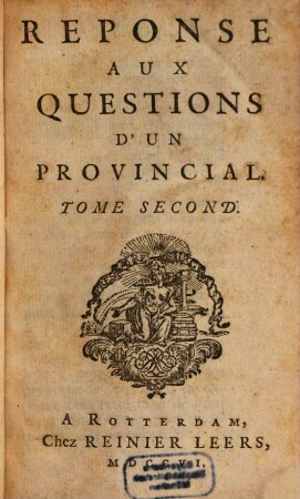 Réponse aux questions d'un provincial, 2