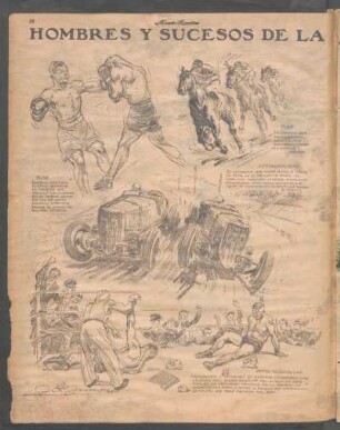 Hombres y sucesos de la actualidad deportiva [Dibujos]