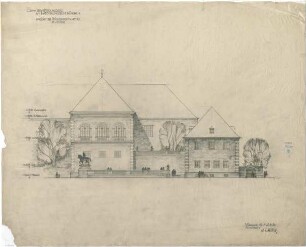 Bestelmeyer, German; München; Bayer. Nationalmuseum, Erweiterungsbau - Aufsicht