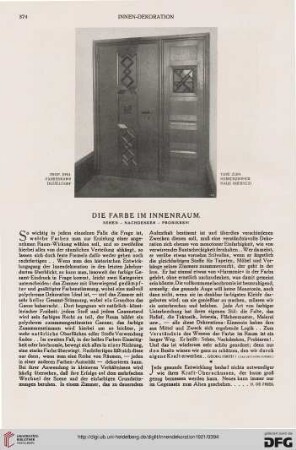 32: Die Farbe im Innenraum : sehen, nachdenken, probieren!