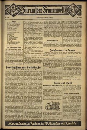 Zweite Ausgabe vom Donnerstag, den 18. Juli 1935.