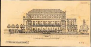 Stadthalle, Mülheim an der Ruhr: Ansicht (Variante)