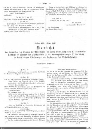 Beilagen zu Protokoll, 217. Sitzung