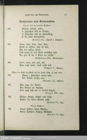 Zuchtreime und Verwandtes