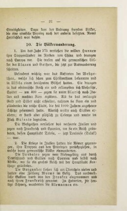 10. Die Völkerwanderung