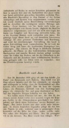 Rückkehr nach Java