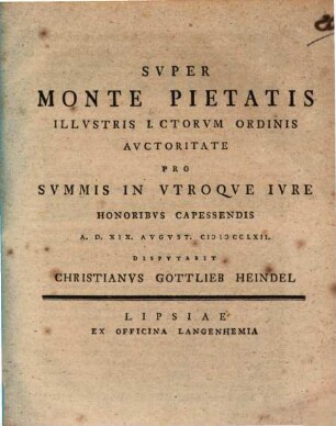 Svper Monte Pietatis