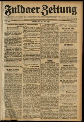Ausgabe vom Dienstag, den 10. Juli 1917.