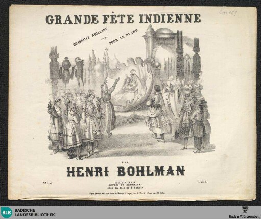 Grande fête indienne : Quadrille brillant pour le piano