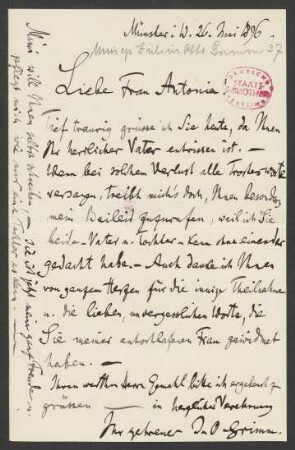 Brief an Antonie Speyer : 26.05.1896