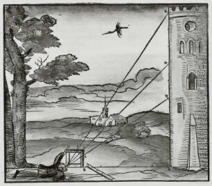 Unterrichtung wie man durch Rahmen oder das Geometrisch Quadrat die Linien auff der ebne Scheidt recht auffgericht messen sol, Blatt 259v