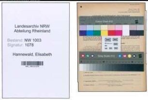 Entnazifizierung Elisabeth Hannewald , geb. 15.02.1904 ()