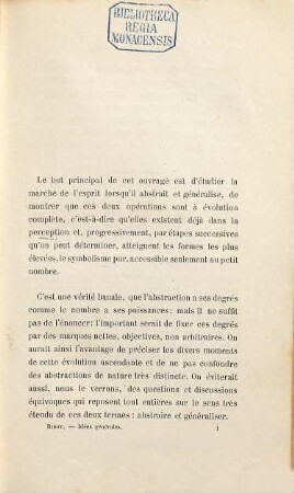 L'évolution des idées générales