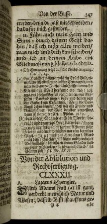 Von der Absolution und Rechtfertigung. - Vom heil. Abendmahl.