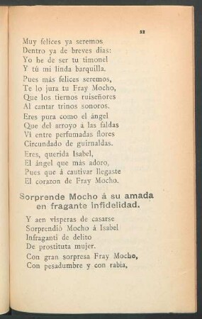Sorprende Mocho á su amada en fragante infidelidad.