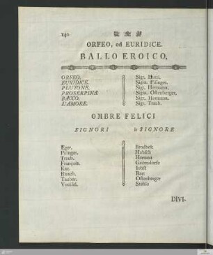 Orfeo, ed Euridice