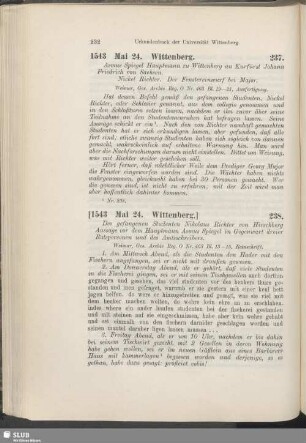 237. 1543, Mai 24. Wittenberg