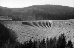 Schwarzenbach-Talsperre: See der Schwarzenbach-Talsperre, Staumauer