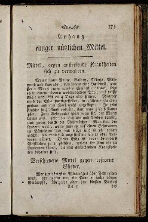 Anhang einiger nützlichen Mittel.