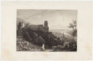 Heidelberg, Stadt, Schloss und Alte Brücke von Osten